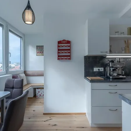 Apartment Tamliving 2br Center 3 Bridges Great View Kitchen Ljubljana